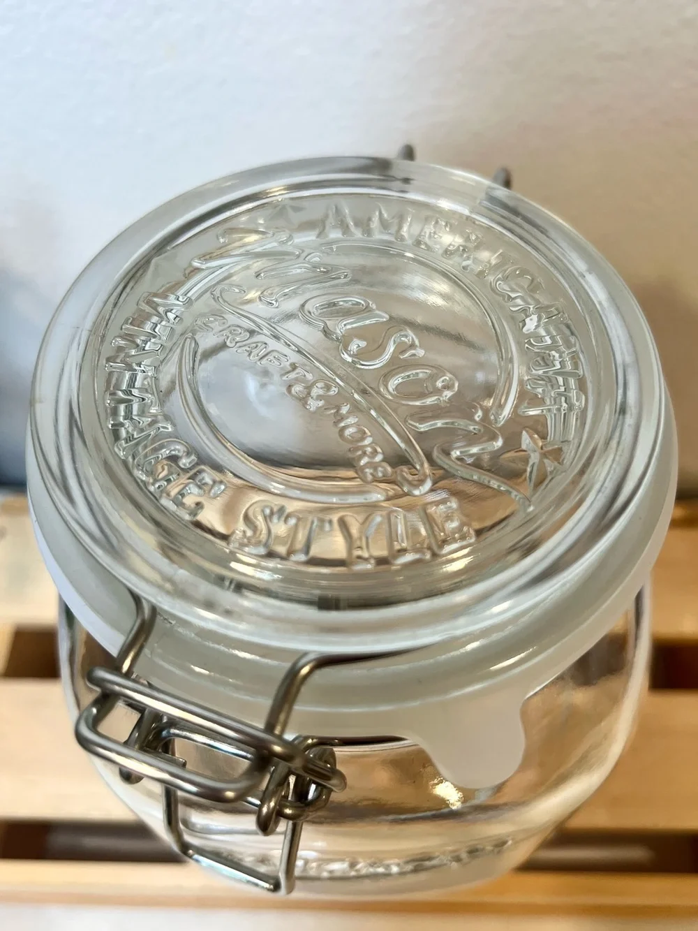 Mason clear glass